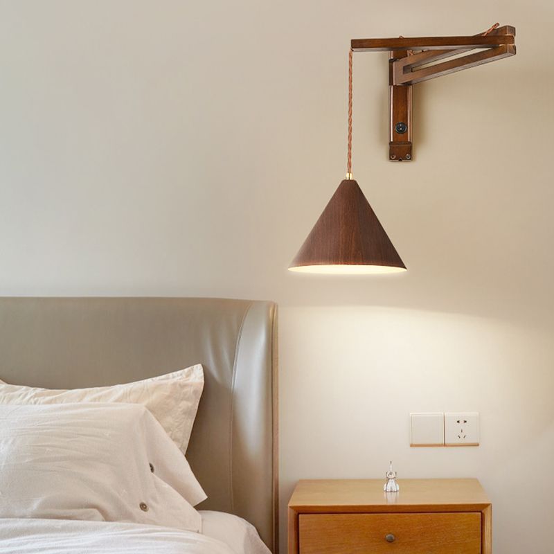 Ragipod Adjustable Wall Lamp, Wood/Metal, 2 Color, Living Room
