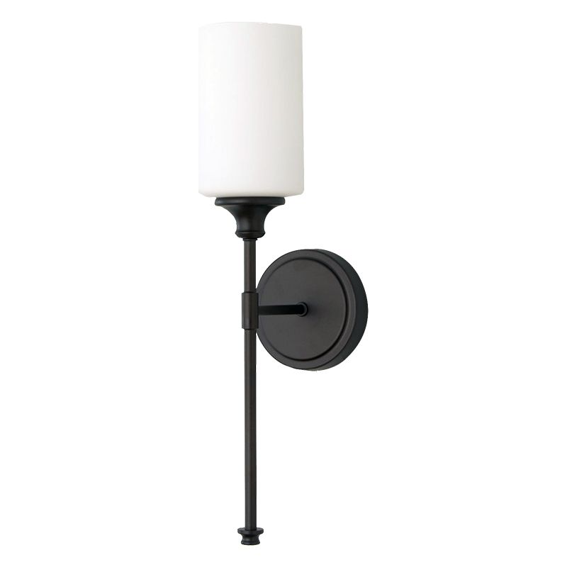 Fanolis Nordic Vanity Metal Glass Minimalism Wall Lamp, Black/Silver