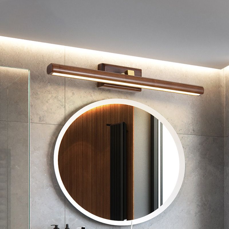 Fidulik Vanity Rotatable Mirror Front Vanity Wall Lamp, Wood