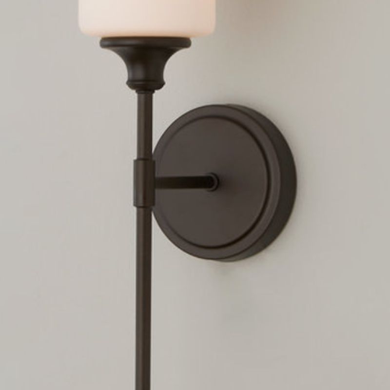 Fanolis Nordic Vanity Metal Glass Minimalism Wall Lamp, Black/Silver