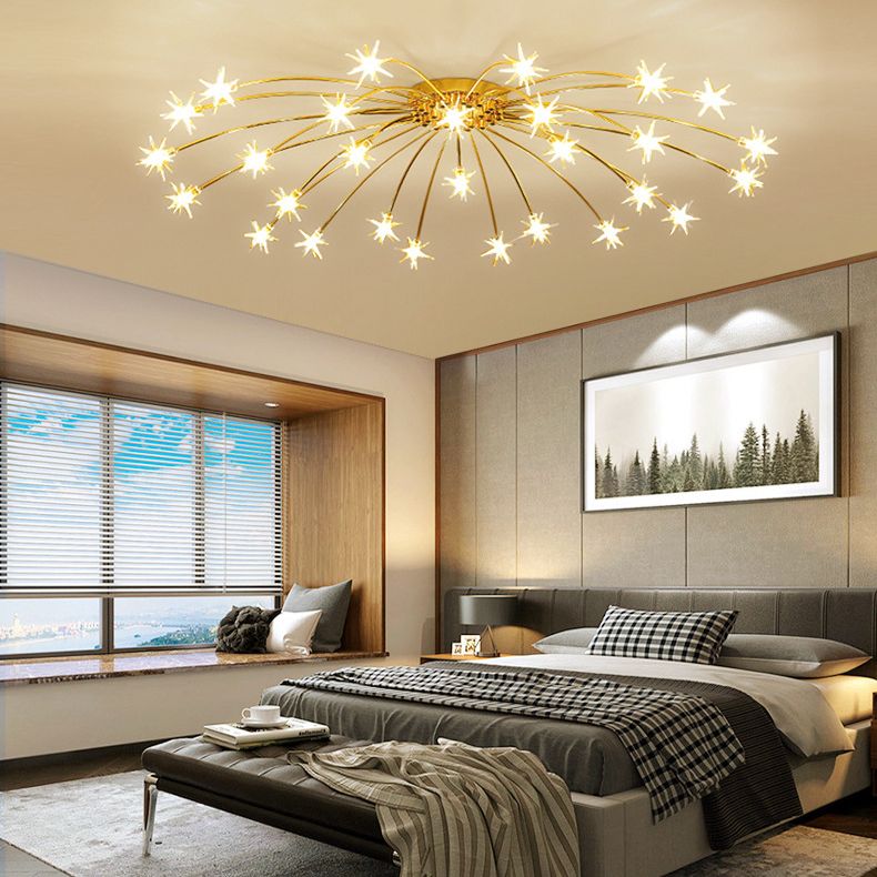 Riteluru Art Deco Starry Flush Mount Ceiling Light