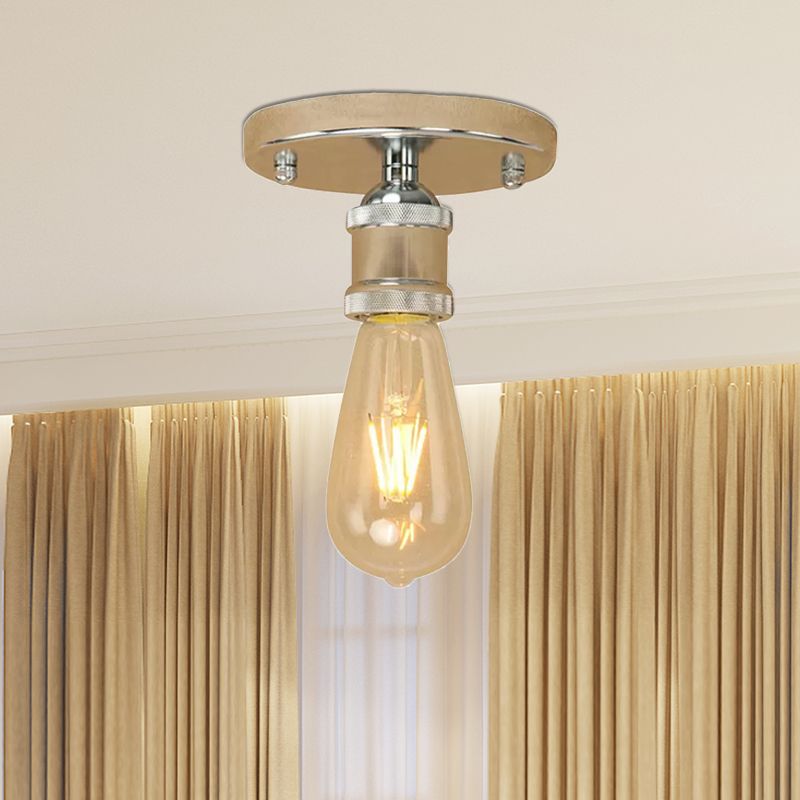 Suditor Retro Vintage Bulb Semi-Flush Mount Ceiling Light