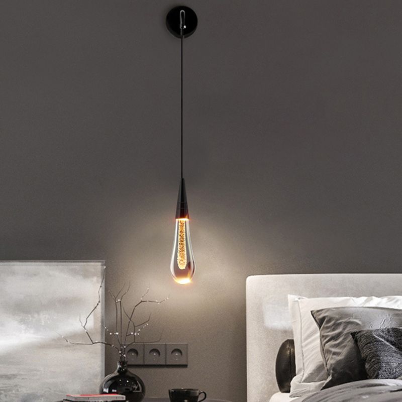 Kotirod Modern Water Drop Wall Lamp, Black/Gold