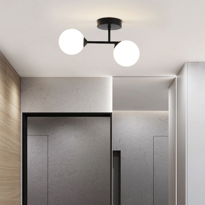 Litinud Semi-Flush Mount Ceiling Light, 2 Color