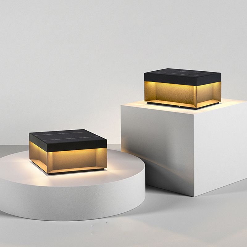 Lenovae Post Lamps Outdoor Modern Square Solar-Neutral Decor