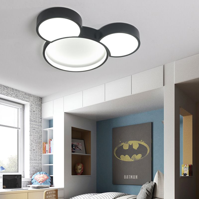 Dipinom Cartoon Mouse Flush Mount Ceiling Light, 2 Style
