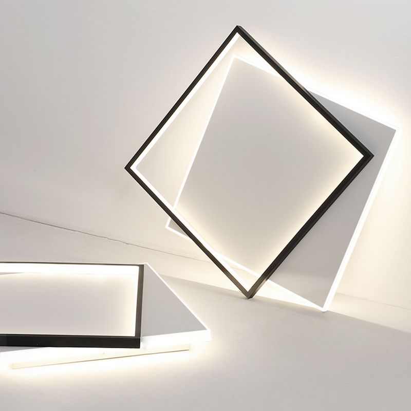 Musunor Modern Duo-Square Flush Mount Ceiling Light
