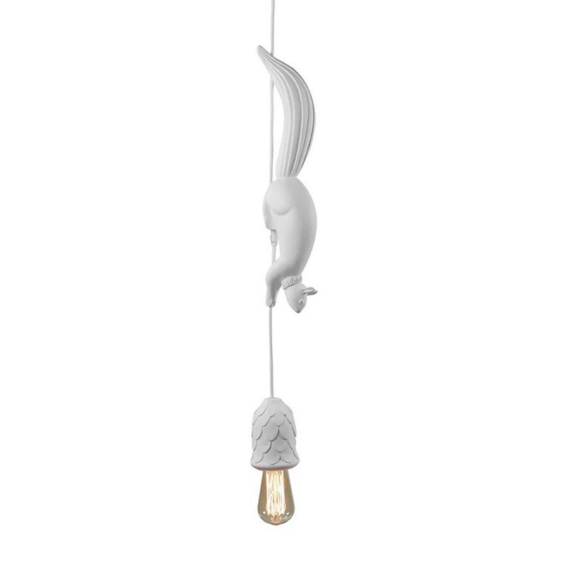 Jamolile Pendant Light Squirrel/Pinecone Modern, Resin, Restaurant