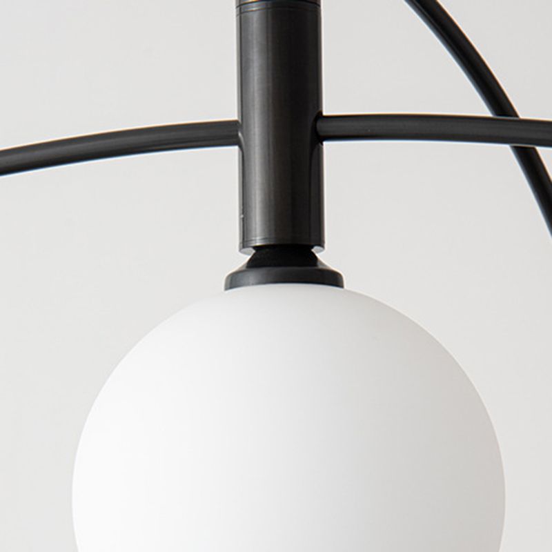 Bekaval Pendant Light Globe Modern, Metal/Glass, Black/Gold, Bedroom