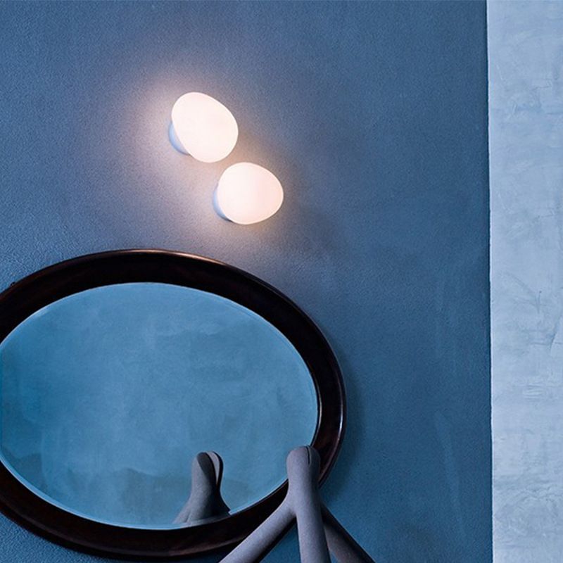 Vokosek Design Geometric Glass Vanity Wall Light, White