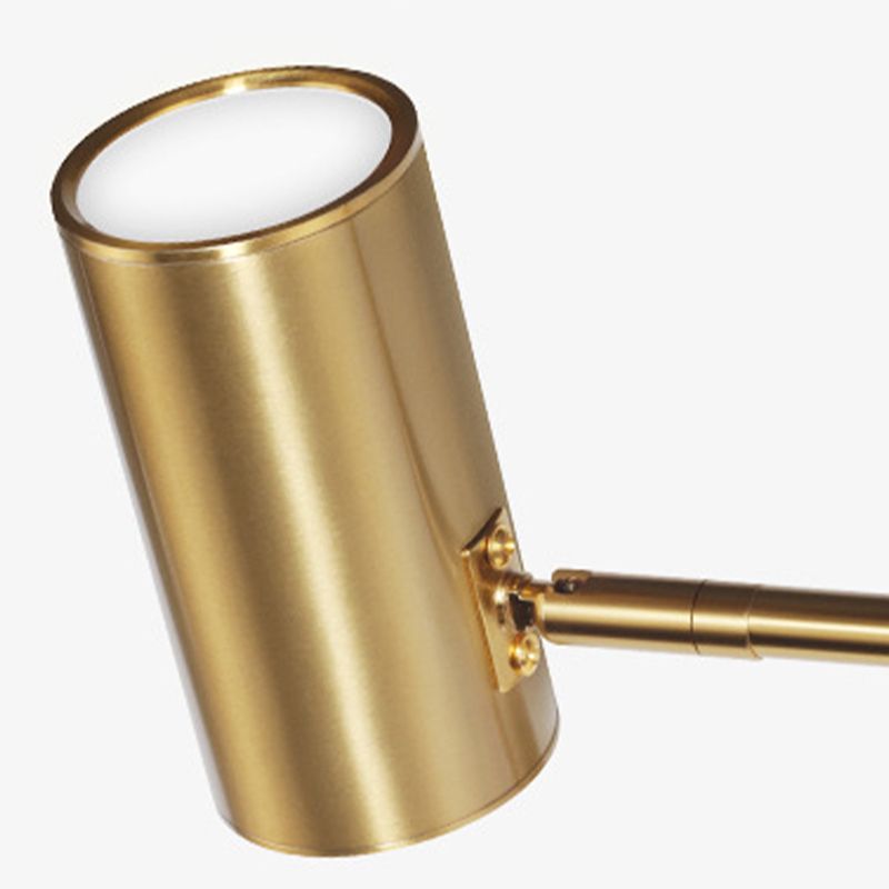Mapurel Wall Lamp Cylindrical Adjustable Lamp Pole Metal Brass, Bedroom