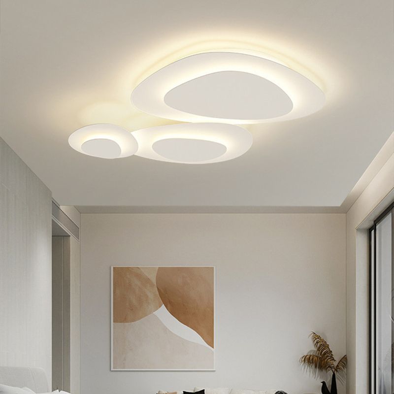 Matiput Modern Unique Shape LED White Flush Mount Ceiling Light Bedroom