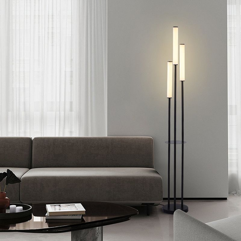 Dabutes Modern 3 head Black Metal Arcylic Floor Lamp