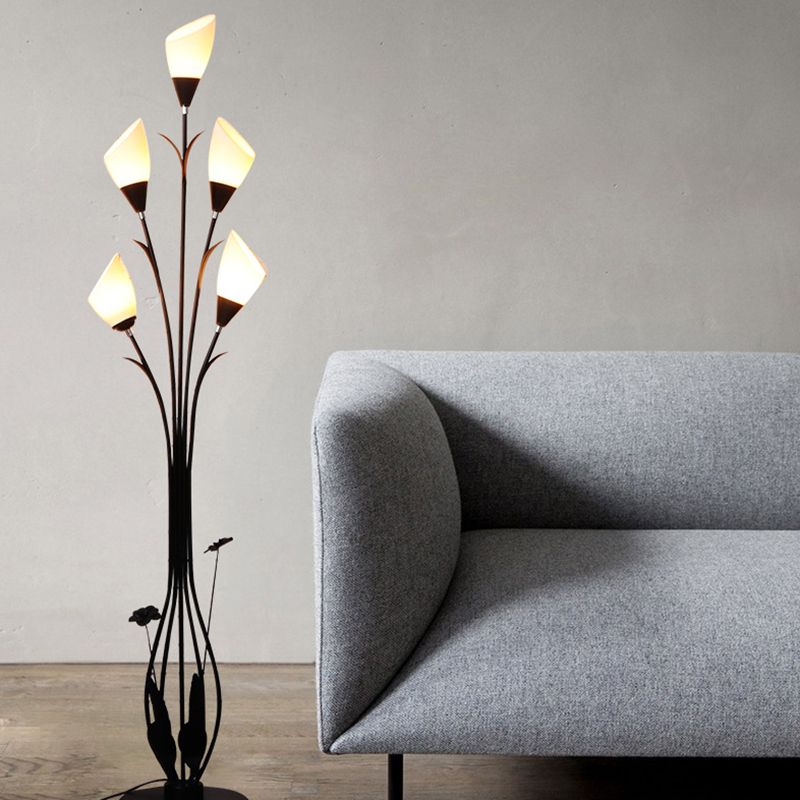 Gotigil Flower Branching Black Floor Lamp, Living Room
