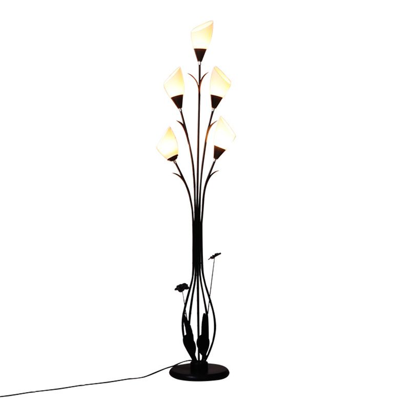 Gotigil Flower Branching Black Floor Lamp, Living Room