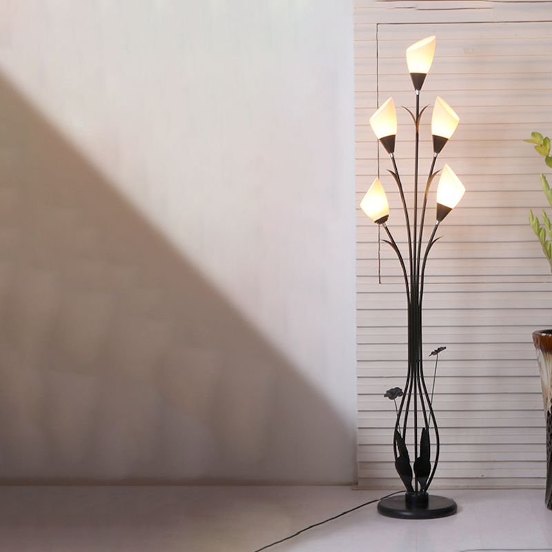 Gotigil Flower Branching Black Floor Lamp, Living Room