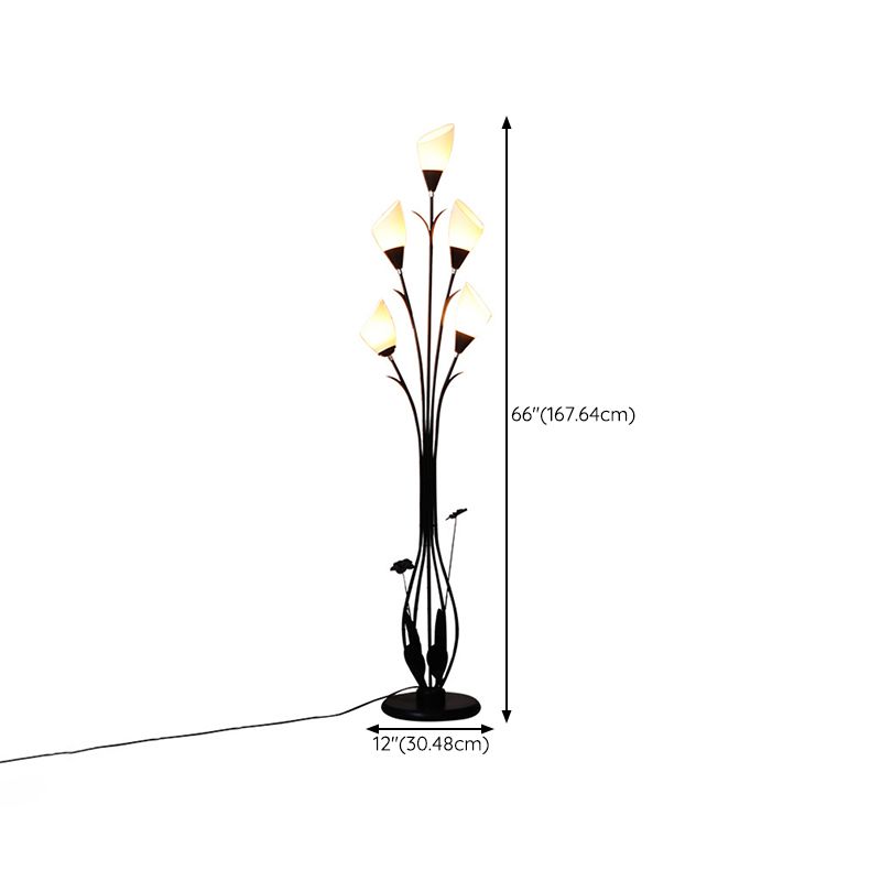 Gotigil Flower Branching Black Floor Lamp, Living Room