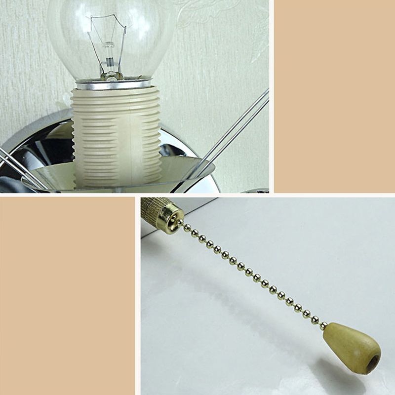 Halepod Vintage Cylinder Metal Bedside Wall Lamp, Gold/Chrome