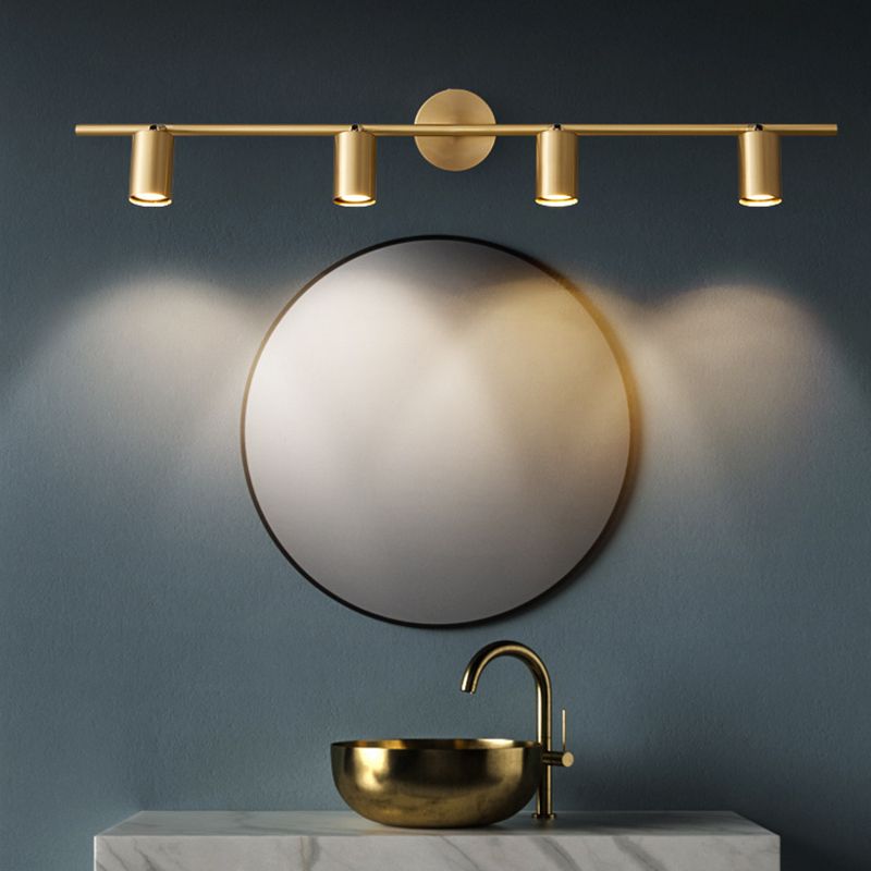 Kanotad Modern Cylinder Rotatable Spotlight Wall Lamp Brass