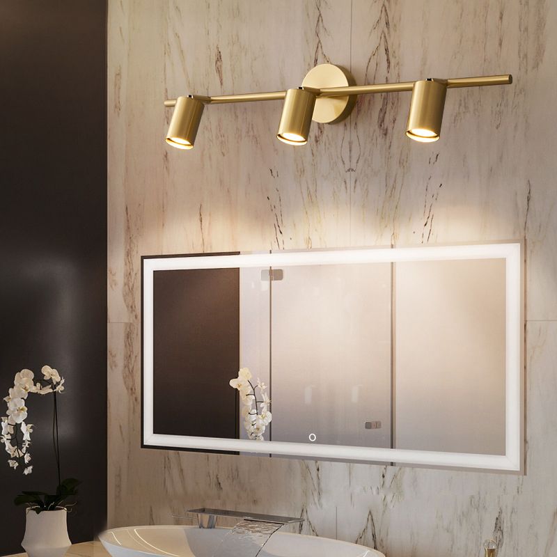 Kanotad Modern Cylinder Rotatable Spotlight Wall Lamp Brass