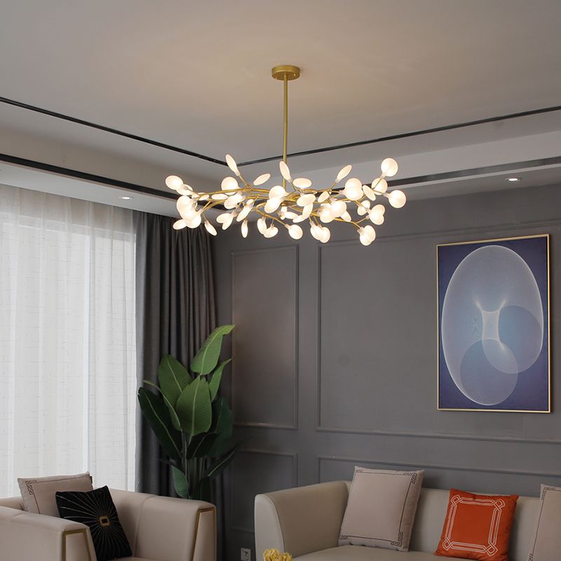 Zumulel Unique Branch Firefly Sputnik Art Deco Chandelier