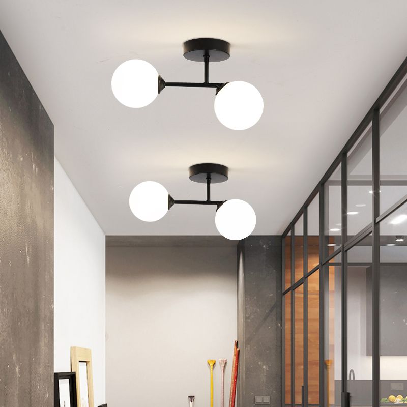 Litinud Semi-Flush Mount Ceiling Light, 2 Color