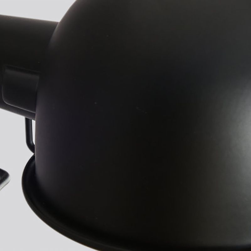 Sirupor Wall Lamp Dome Modern, Metal Arm Adjustable, Black/White, Bedroom