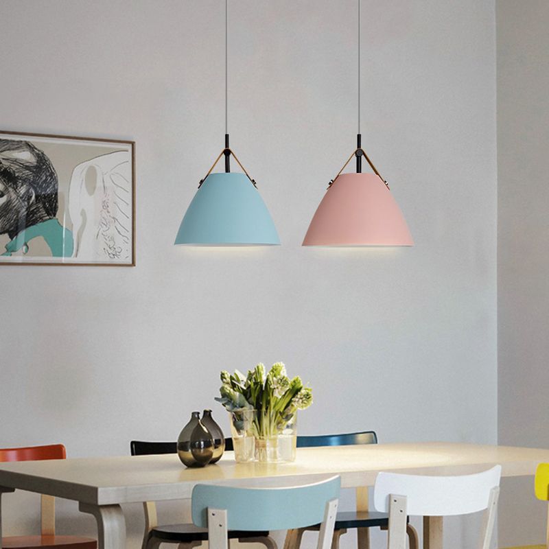 Gesituk Modern Frisbee Shaped Metal Pendant Light, Black/White