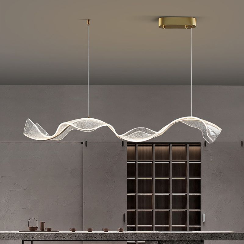Cenuvis Pendant Light Designer Wave , White/Gold, Dining Room