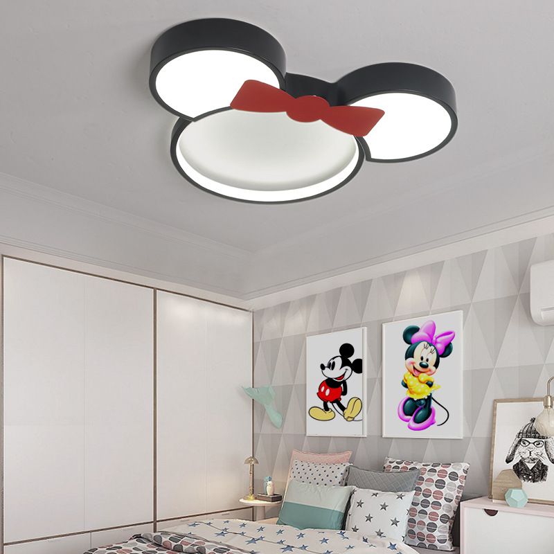 Dipinom Cartoon Mouse Flush Mount Ceiling Light, 2 Style