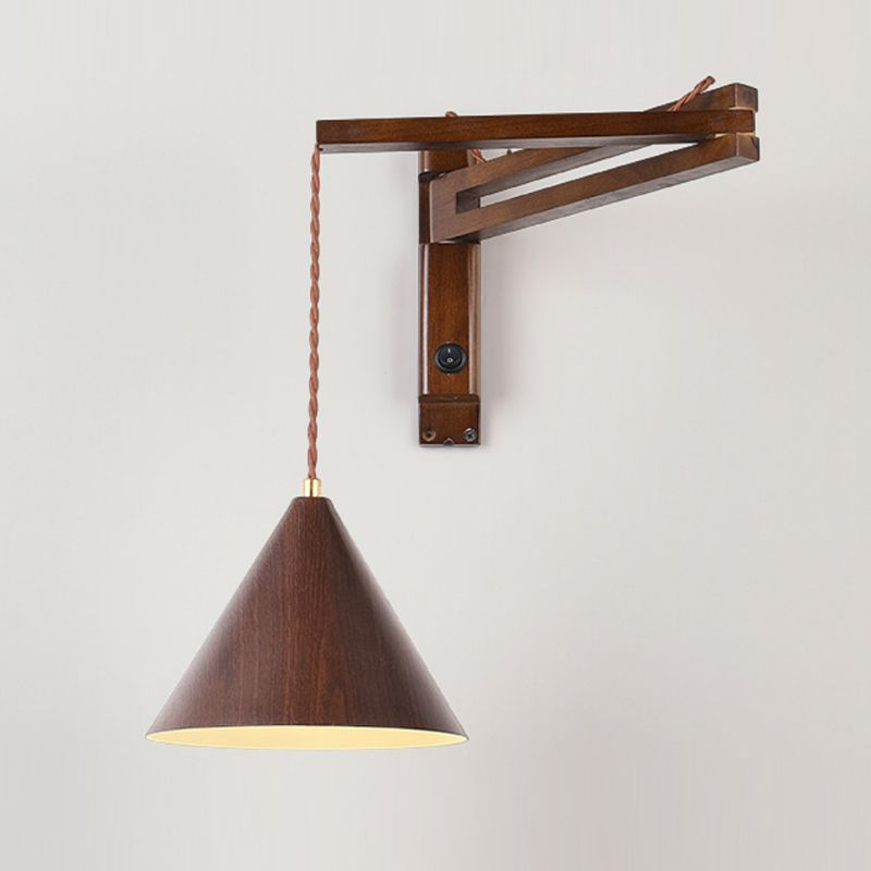 Ragipod Adjustable Wall Lamp, Wood/Metal, 2 Color, Living Room