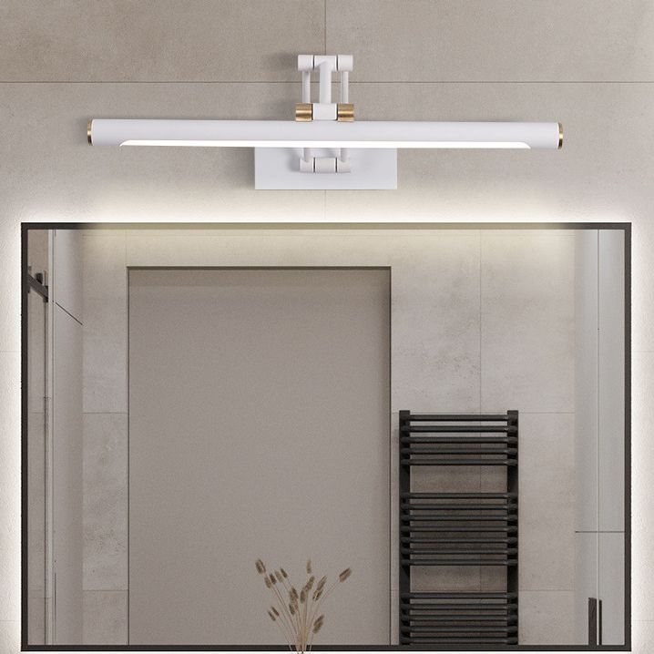 Hukatol Modern Adjustable Mirror Front Vanity Metal LED Wall Lamp, Black/White