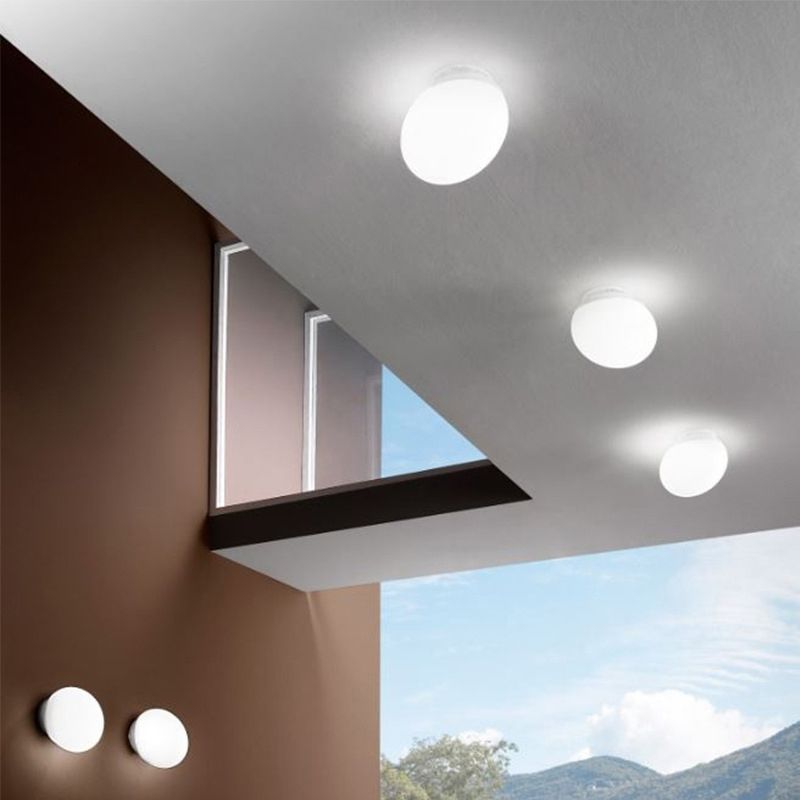Vokosek Design Geometric Glass Vanity Wall Light, White