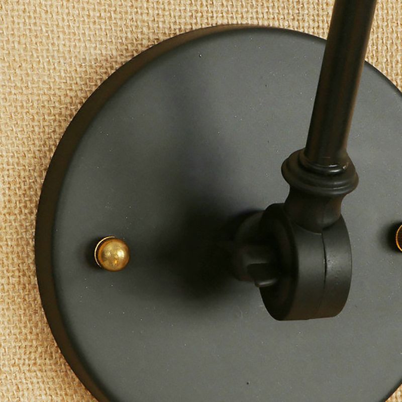Zikalat Wall Lamp Retro Saucer Lampshade Metal Adjustable 2 Color, Bedroom