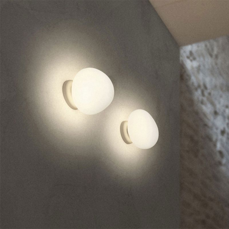 Vokosek Design Geometric Glass Vanity Wall Light, White