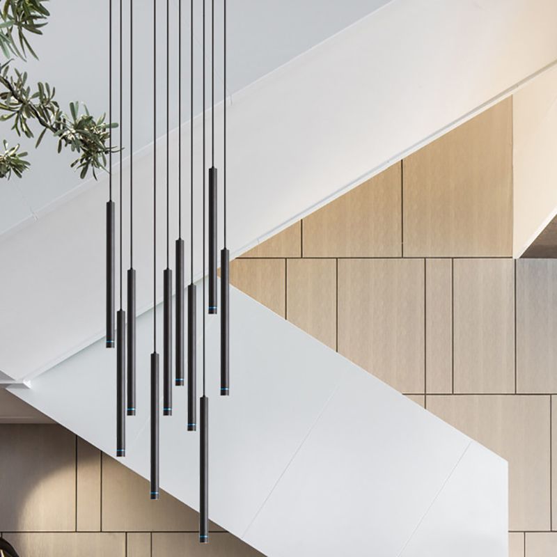 Kokebut Linear Minimalist Cylinder Pendant Light