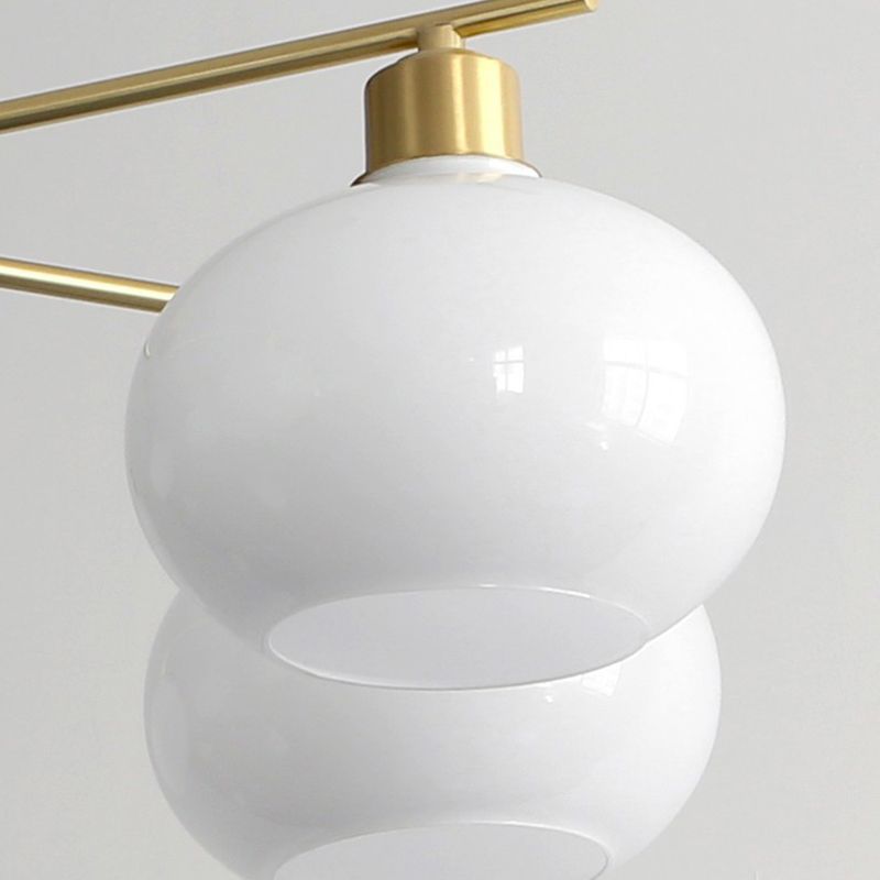 Netodan Pendant Light Semi-Circular Modern, Metal/Glass, Gold/Nickel, Dining Room