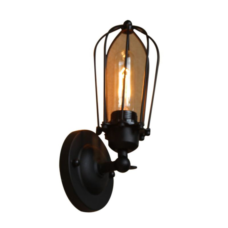 Bovevin Vintage Iron Wall Lamp, Black/Rust/Bronze/Gold/Silver
