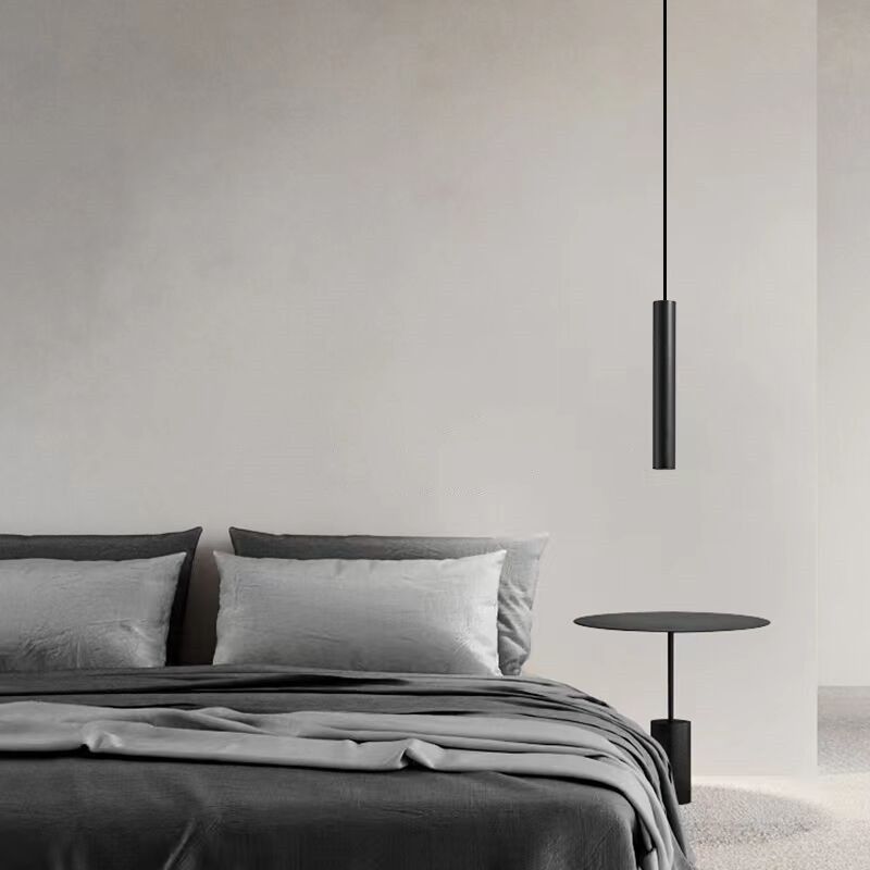 Sepukan Minimalist Cylinder Black Pendant Light