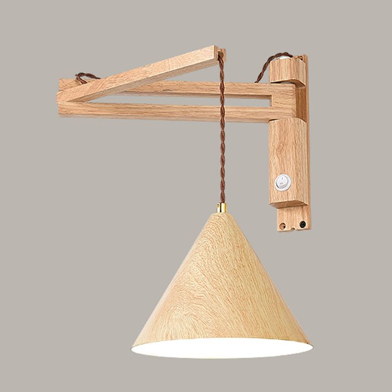 Ragipod Adjustable Wall Lamp, Wood/Metal, 2 Color, Living Room