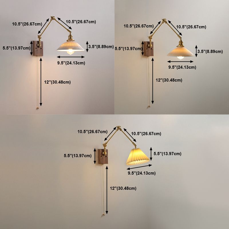 Jolipel Wall Lamp Modern, Folding Adjustable Metal, Study Room