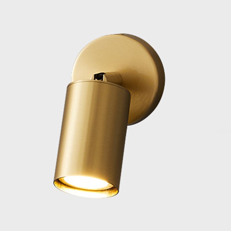 Kanotad Modern Cylinder Rotatable Spotlight Wall Lamp Brass