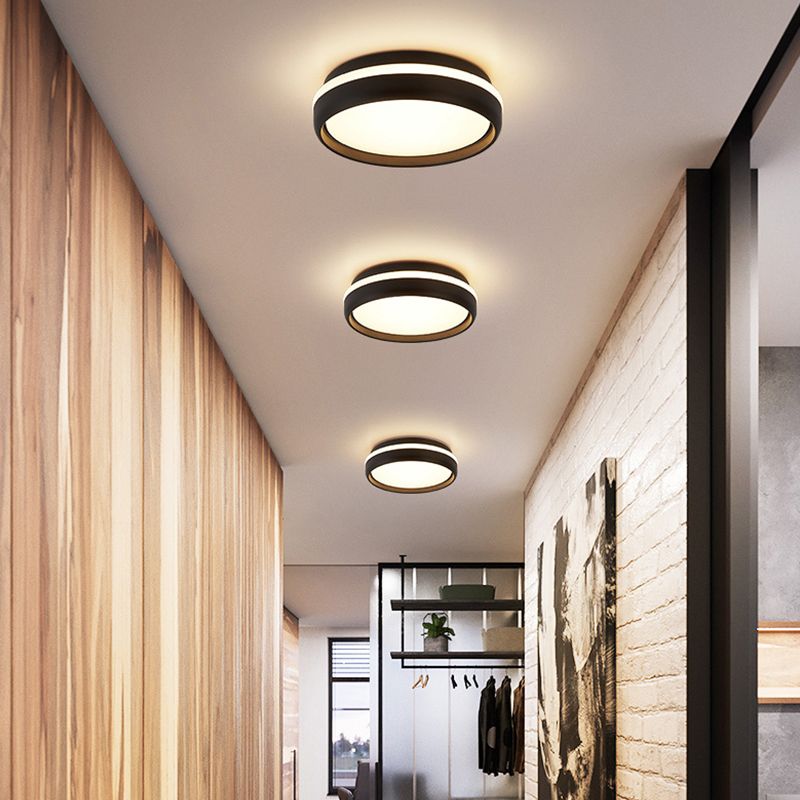 Lenior Ceiling Light Black Round-Neutral Decor