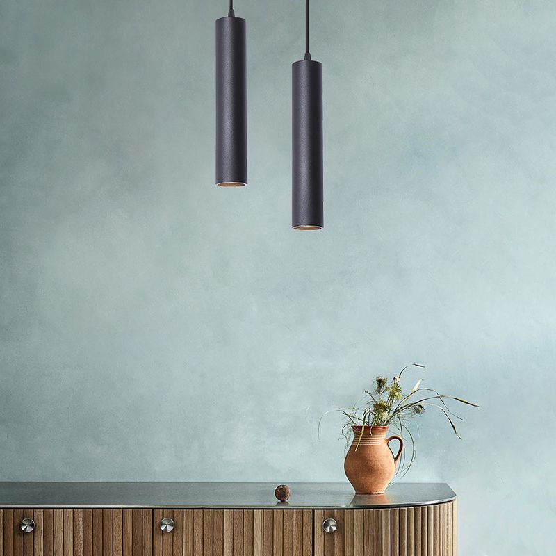 Solira Pendant Light Modern Cylinder Shape Linear Black-Neutral Decor
