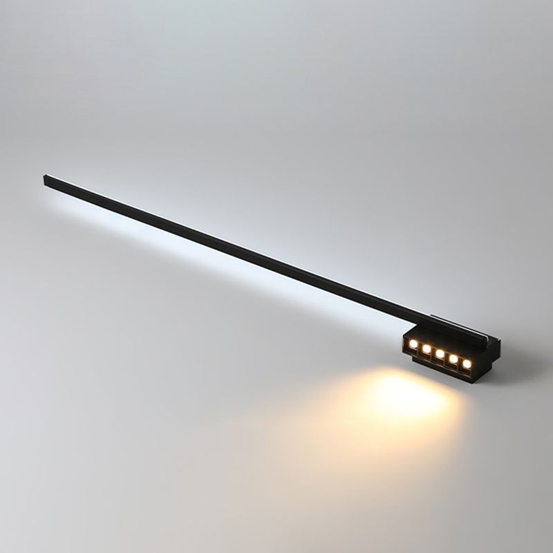Zapemon Minimalist Linear Metal Vanity Wall Light, Black, Bathroom