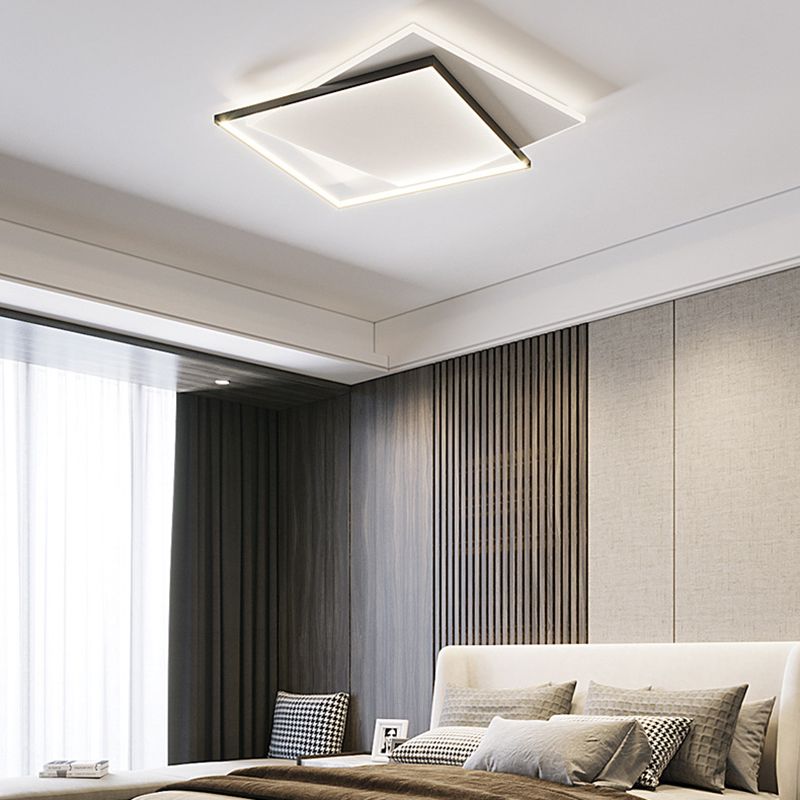 Musunor Modern Duo-Square Flush Mount Ceiling Light