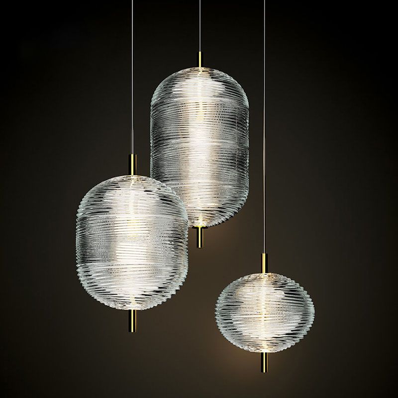 Mibiver Designer Art Modern Pendant Light, Black/Gold