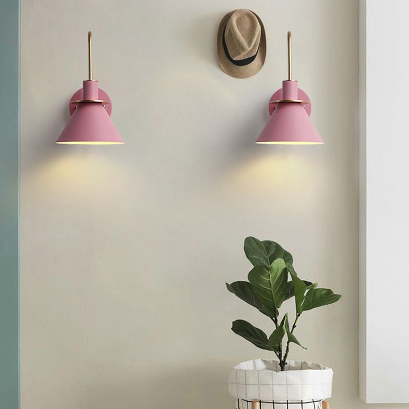 Fevoril Vintage Horn Shape Metal Wall Lamp, Living room/Bedroom/Bathroom