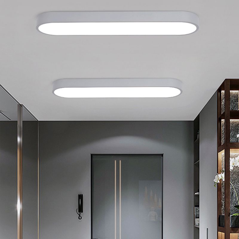 Tinipod Oval Flush Mount LED Ceiling Light, Black/White/Grey/Gold