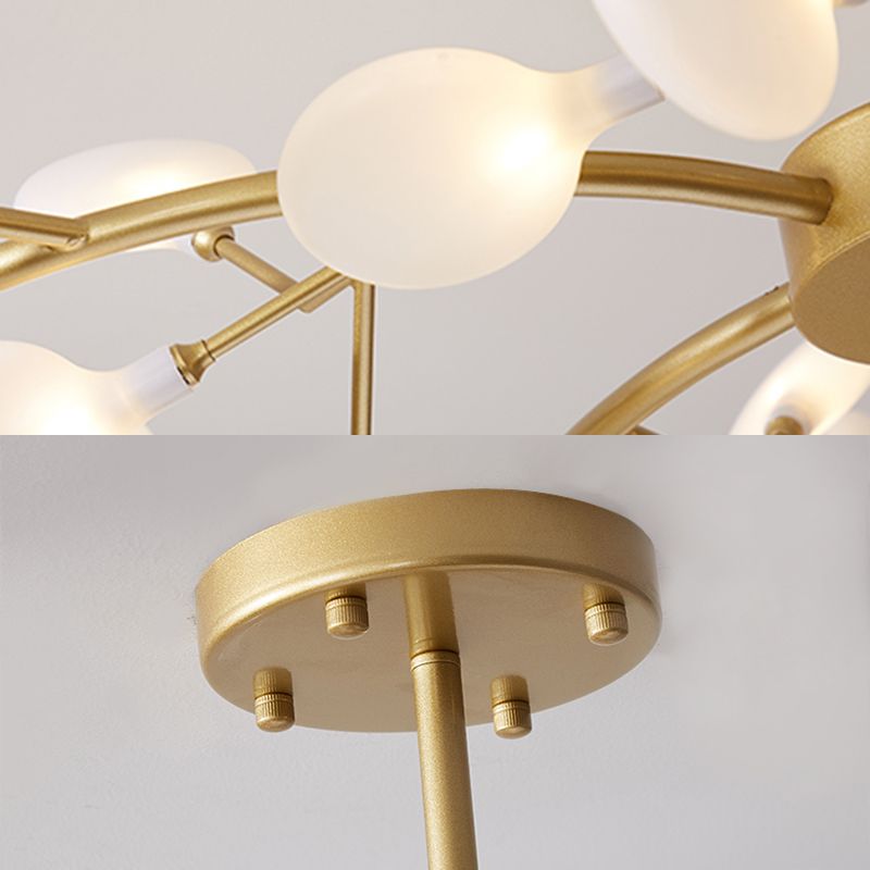 Zumulel Unique Branch Firefly Sputnik Art Deco Chandelier